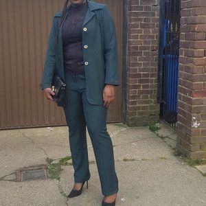 Unique 21 Womens Green Suit